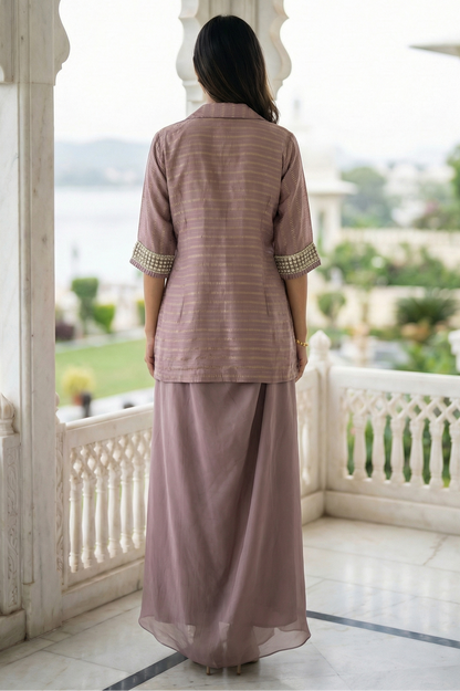 Mula Chanderi Skirt Set