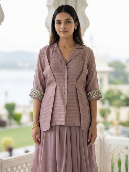 Mula Chanderi Skirt Set