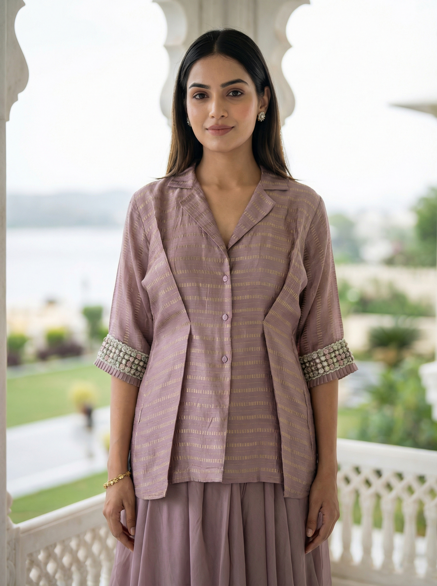 Mula Chanderi Skirt Set