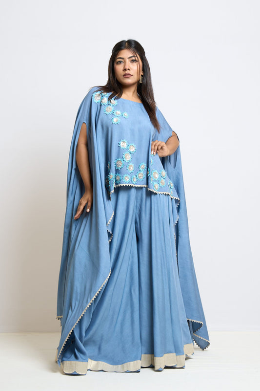 Pastel Blue Cape Set