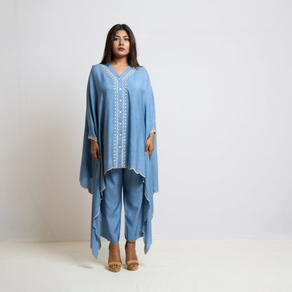 Pastel blue cape set