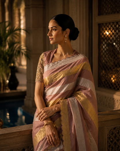 Amara Chanderi Sari Set