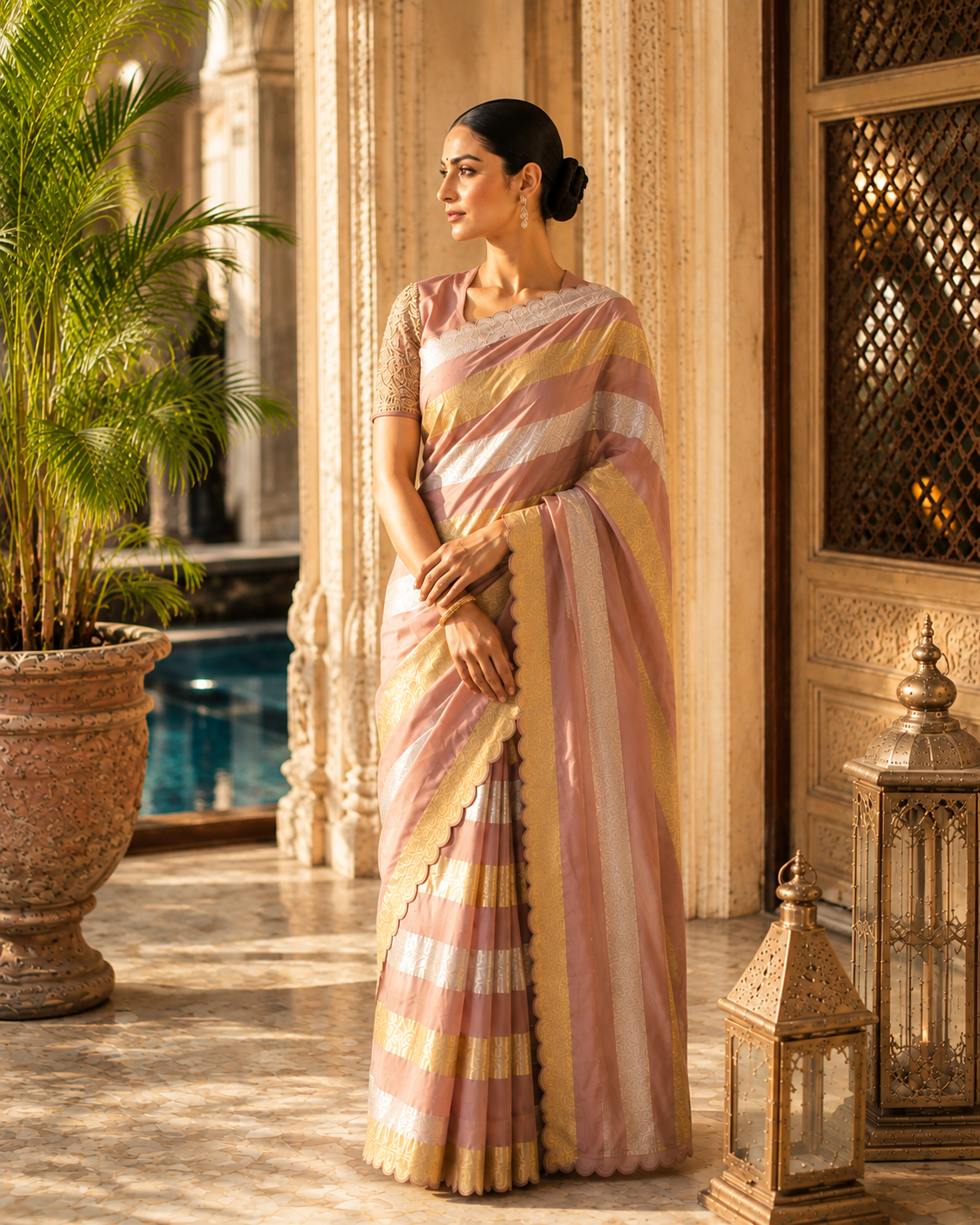 Amara Chanderi Sari Set