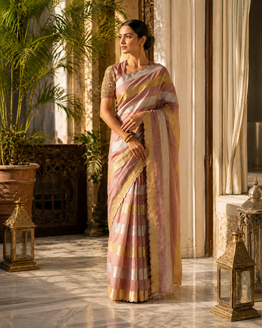 Amara Chanderi Sari Set