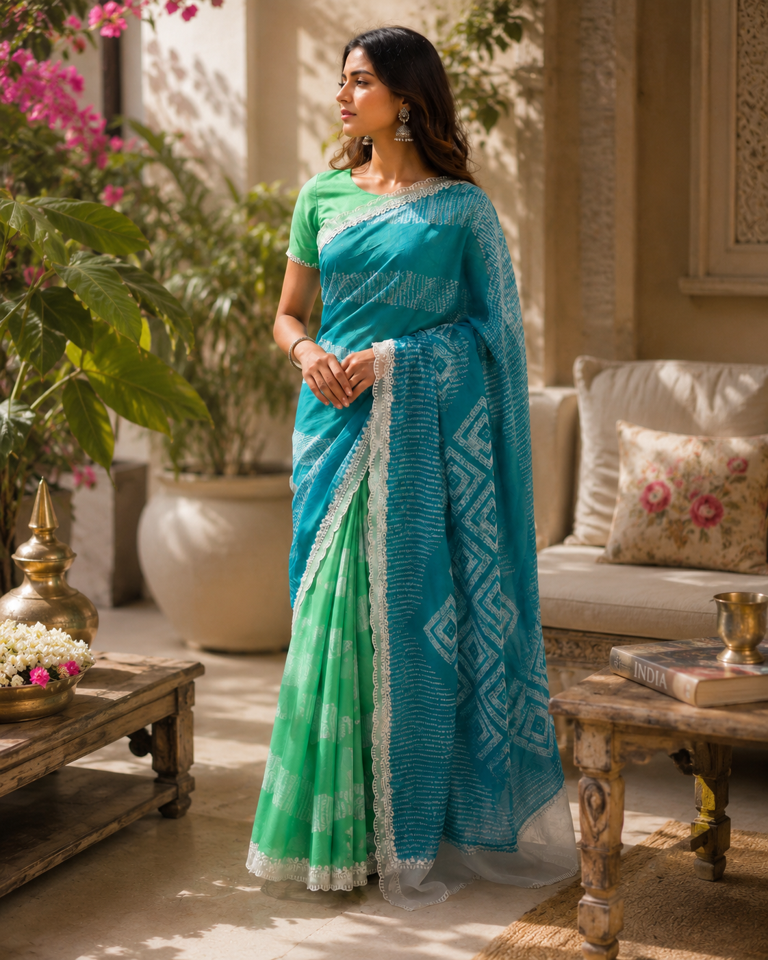 Neelika Shibori Sari