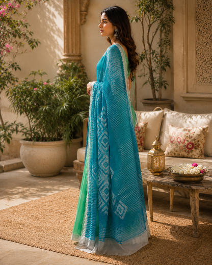 Neelika Shibori Sari