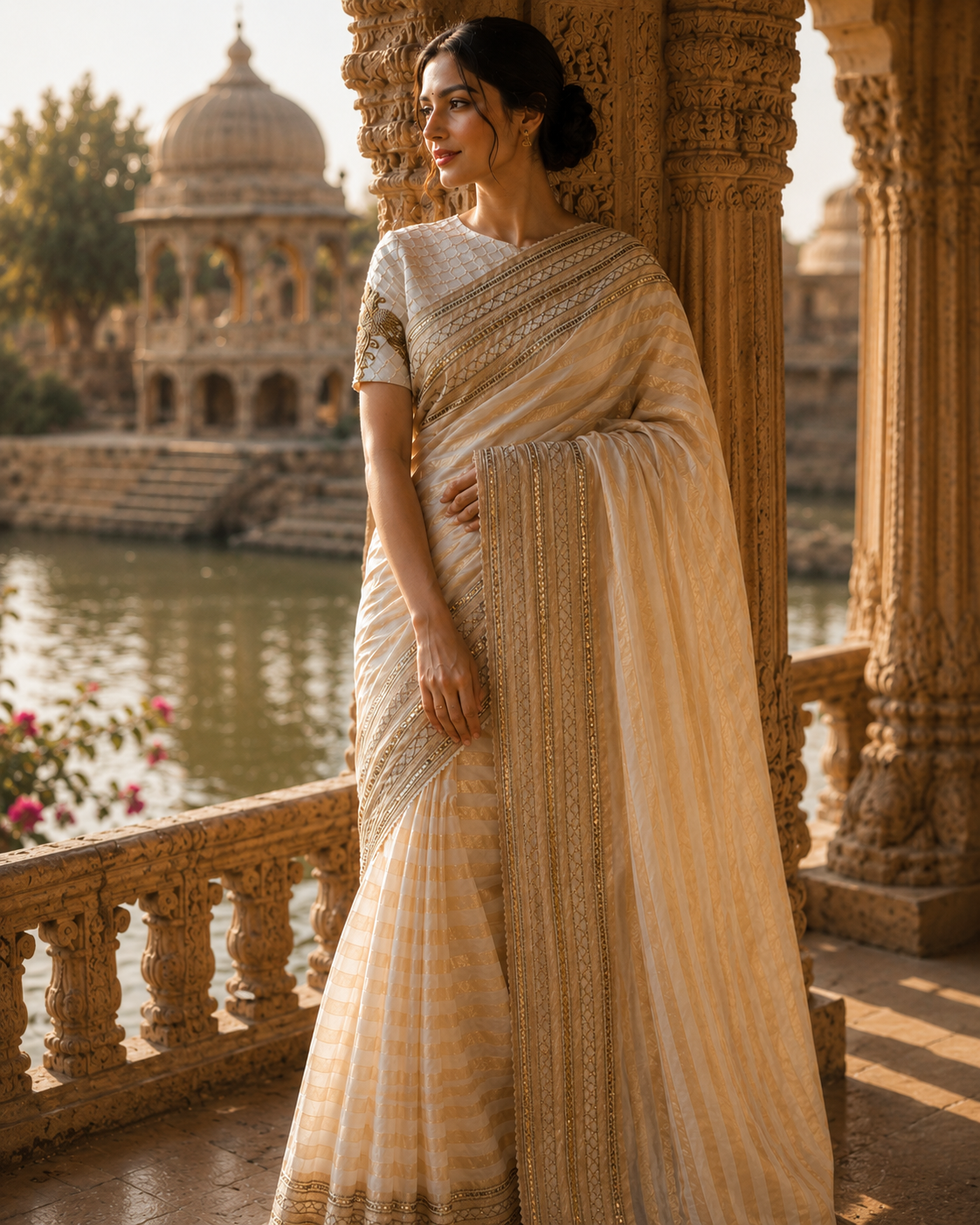 Aabha Chanderi Tissue Sari