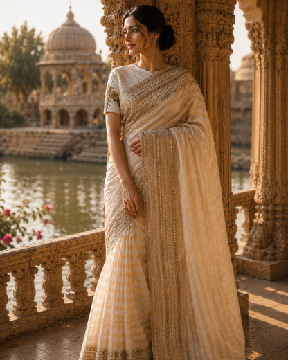 Aabha Chanderi Tissue Sari