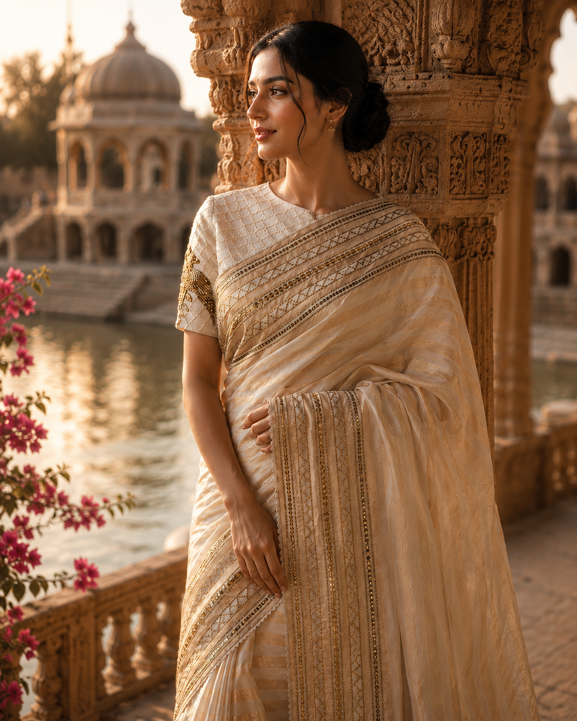 Aabha Chanderi Tissue Sari
