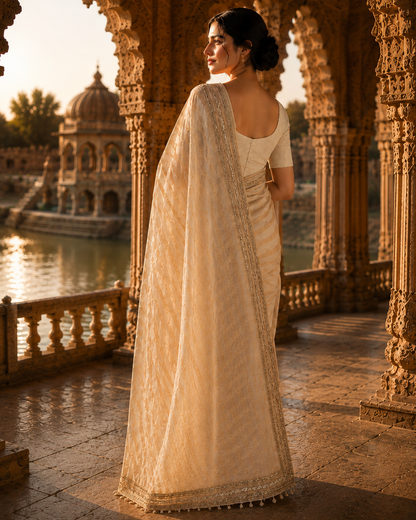 Aabha Chanderi Tissue Sari
