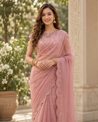 Rosalie Organza Sari Set