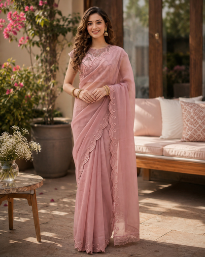 Rosalie Organza Sari Set