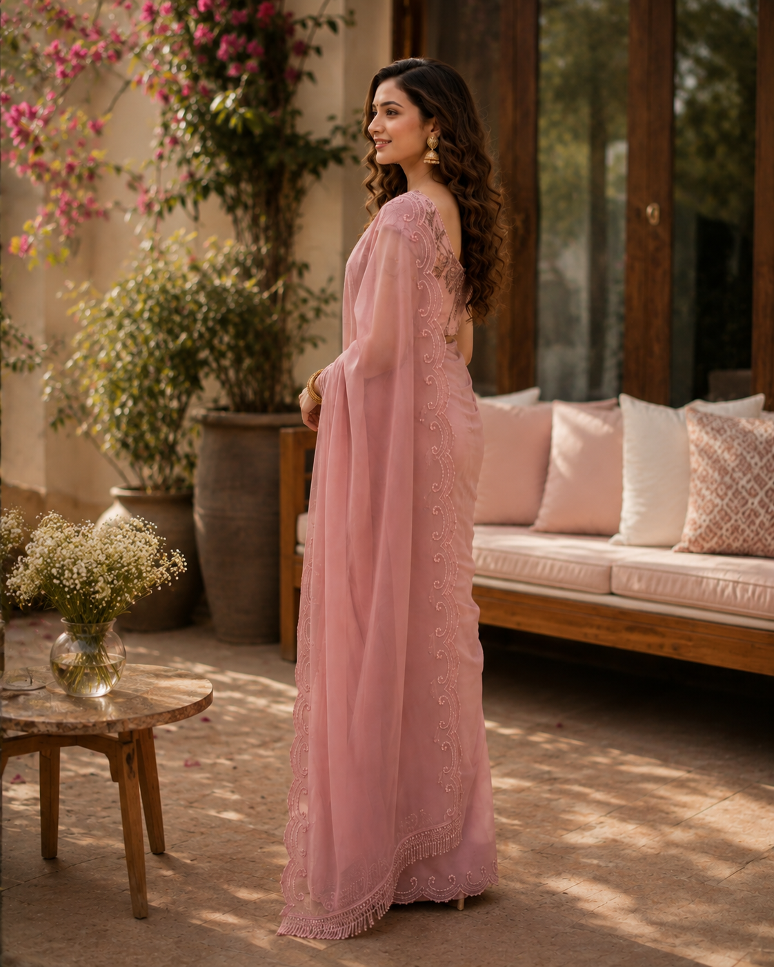 Rosalie Organza Sari Set