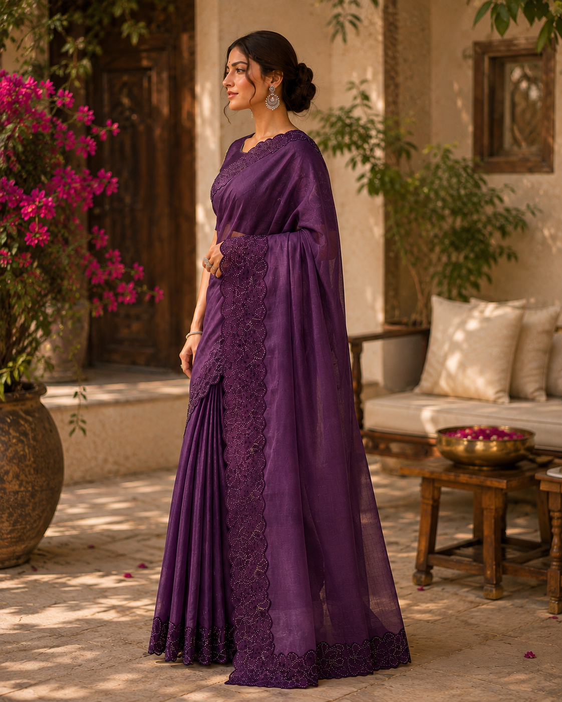 Ruhani Mukash Tissue Sari