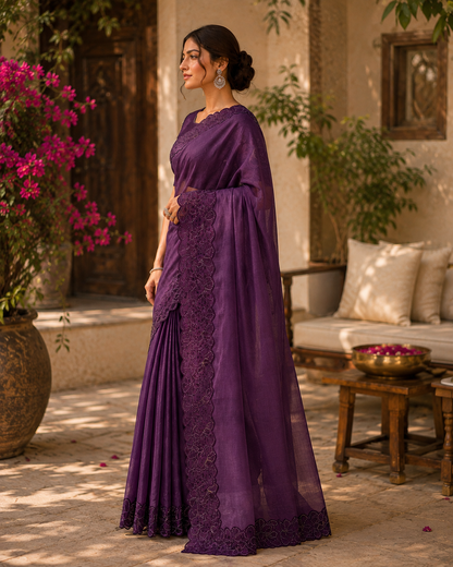 Ruhani Mukash Tissue Sari