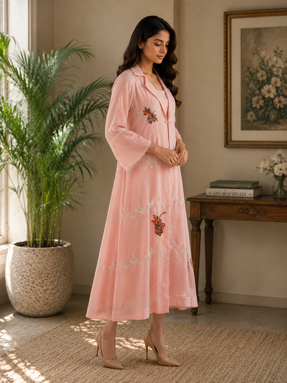 Gulnaar Organza Jacket Set