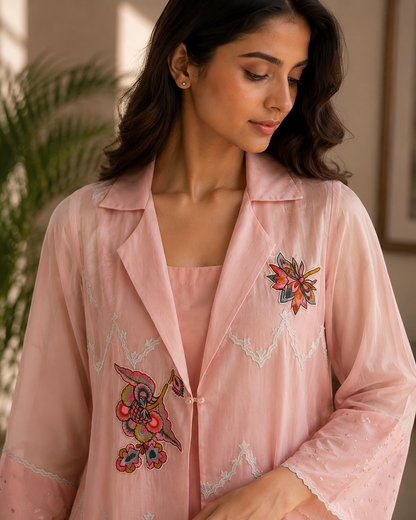 Gulnaar Organza Jacket Set