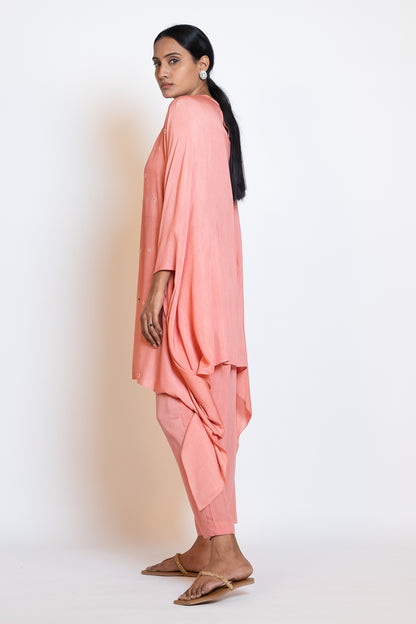 Kamalini Peach Cape Set