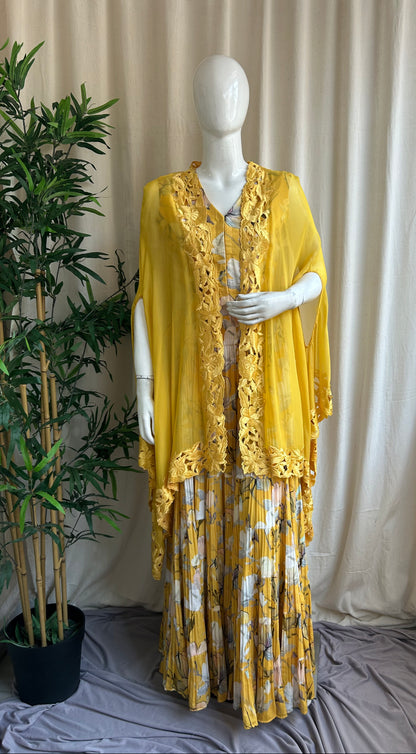 Sunshine Floral Cape Set
