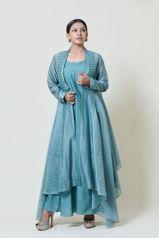 Turkish Blue Jacket Set
