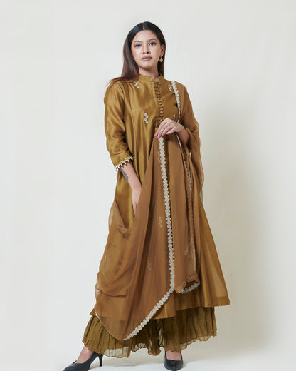 Gold champagne kurta set