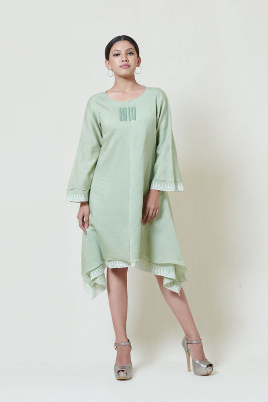 Soft Mint Layered Dress