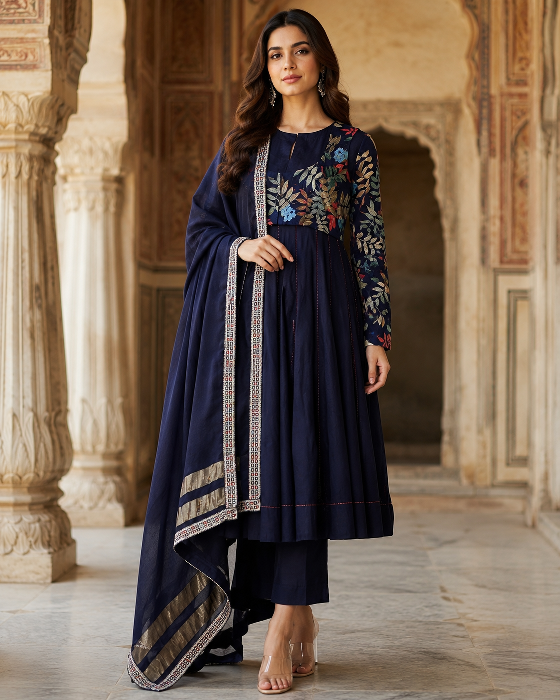 Neavy blue kalidar set