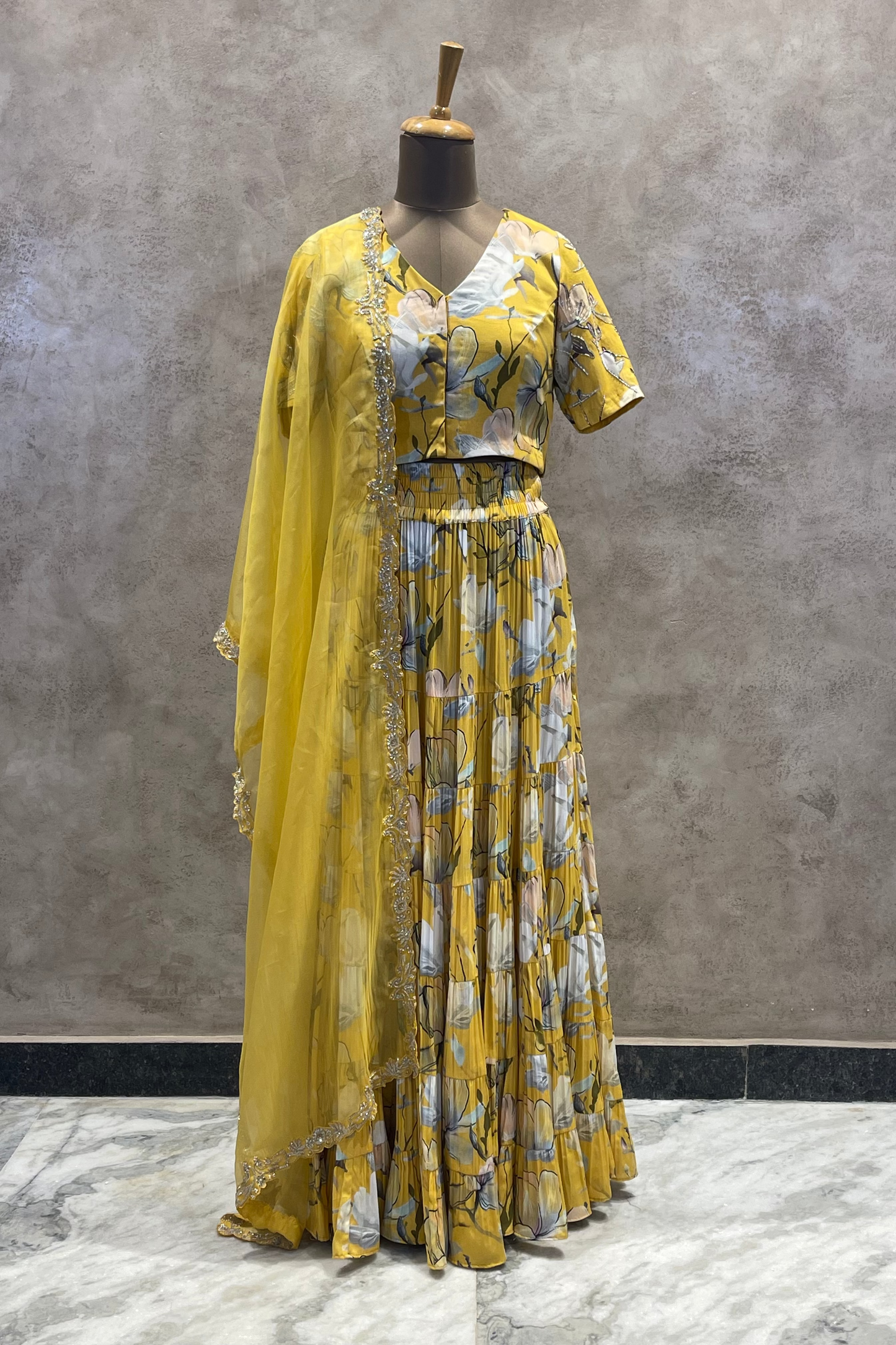 Summer Bloom Blouse Skirt Set