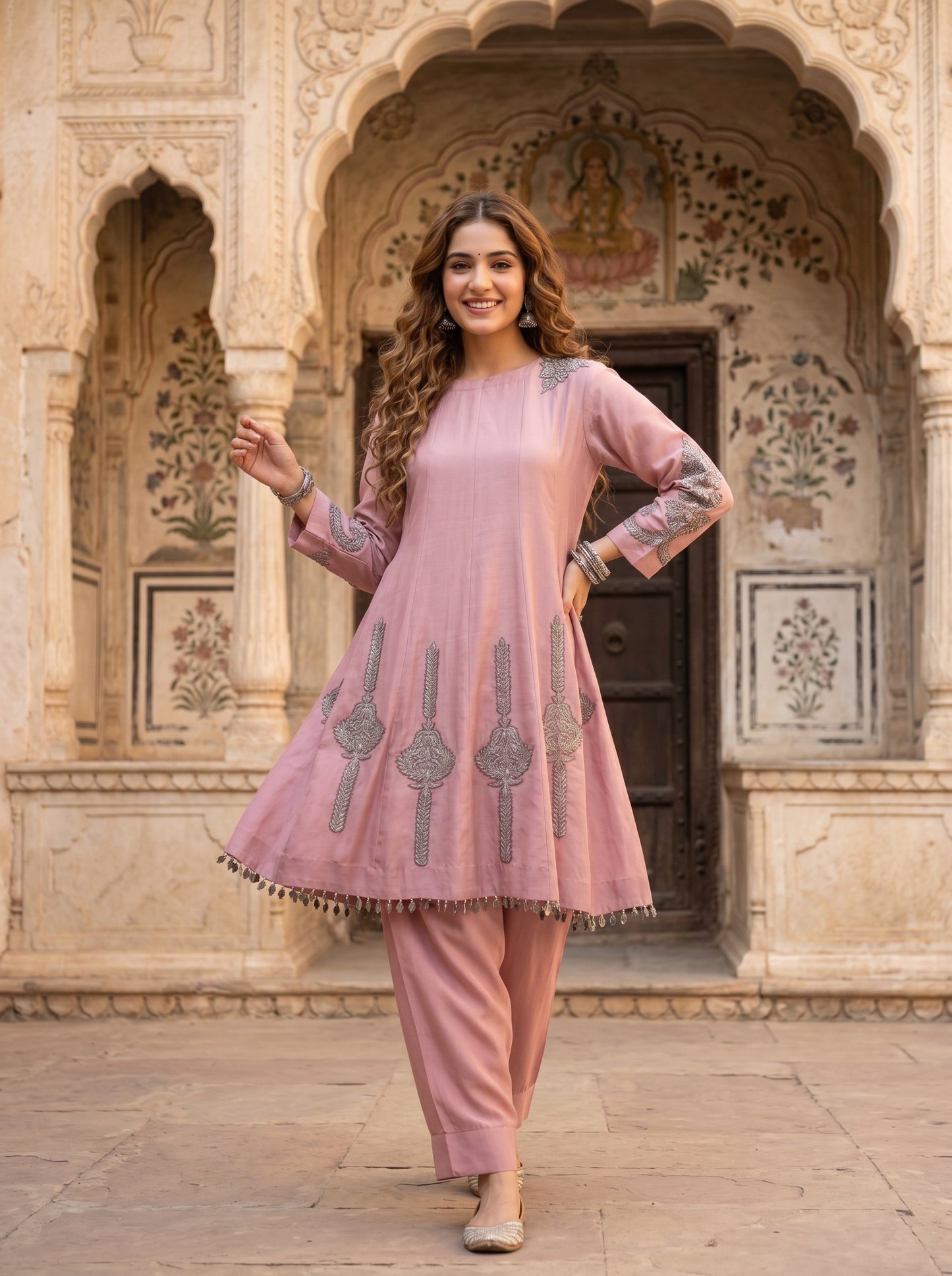 Blush Zardozi Kalidar