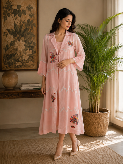 Gulnaar Organza Jacket Set