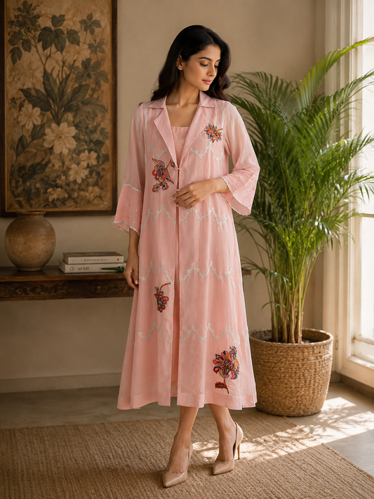 Gulnaar Organza Jacket Set
