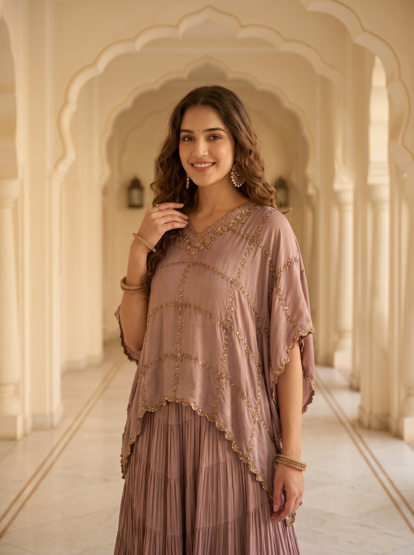 Ivana Lavender Kaftan Set