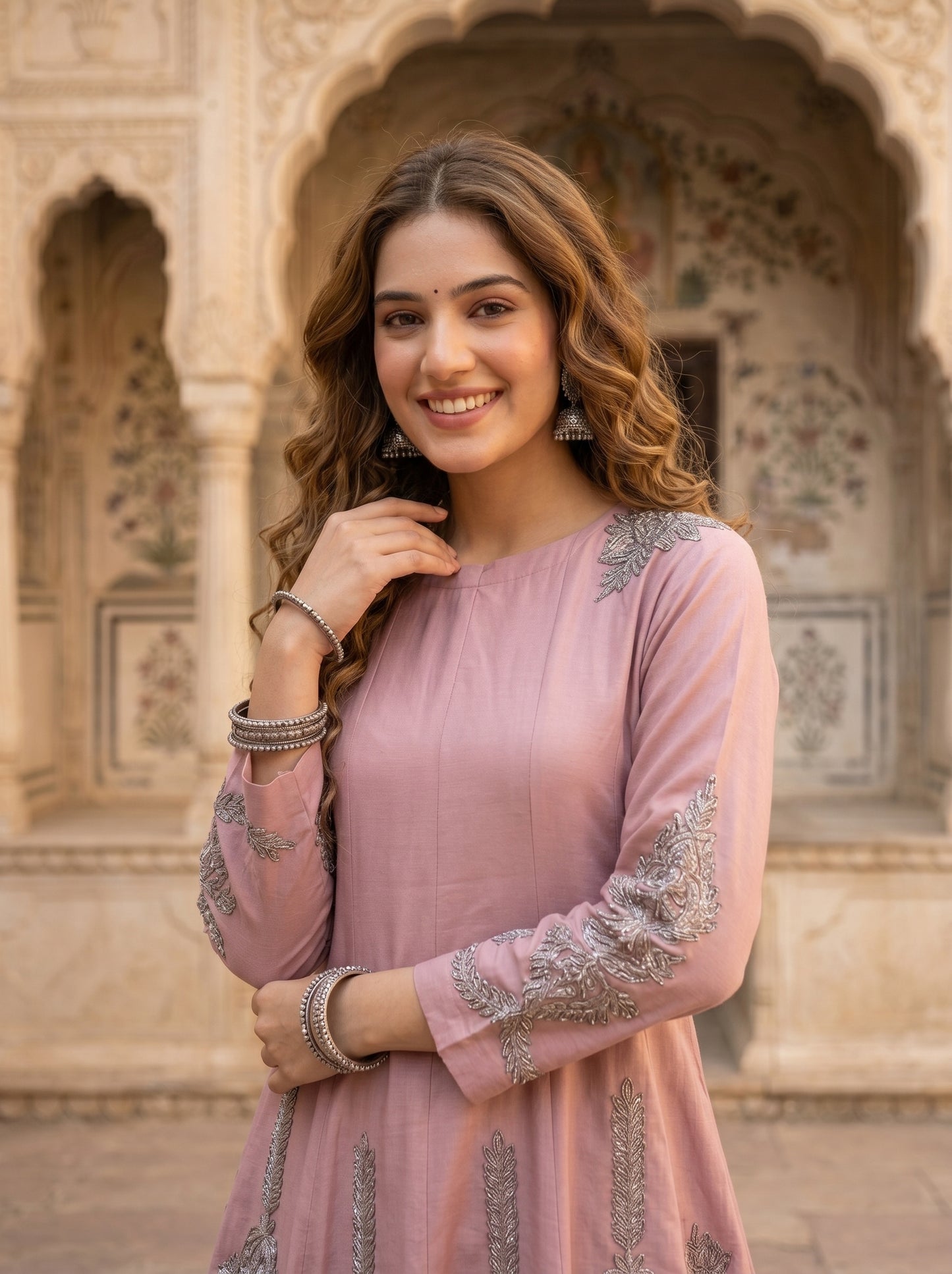 Blush Zardozi Kalidar