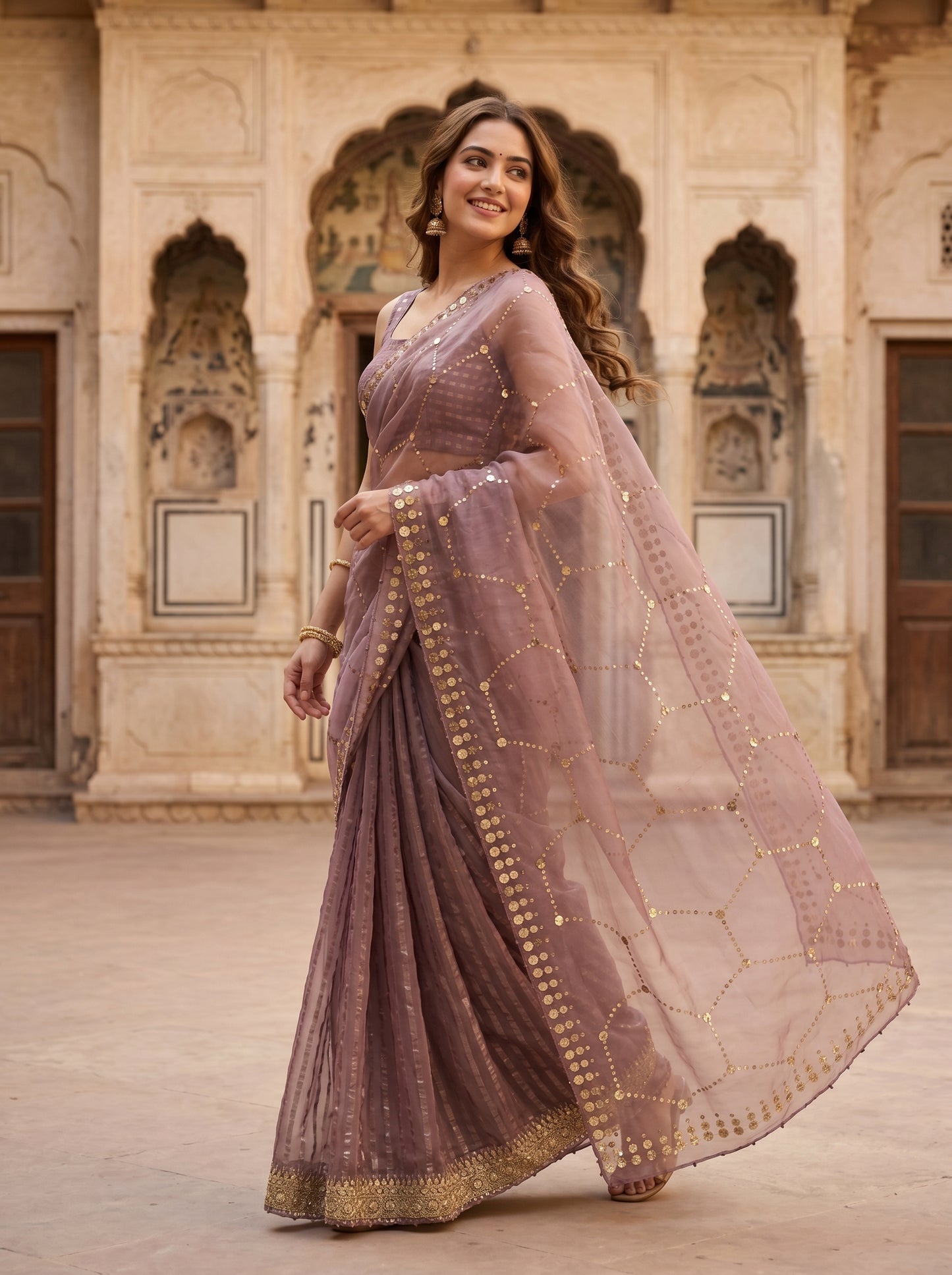 Meher Mukash Half & Half Sari