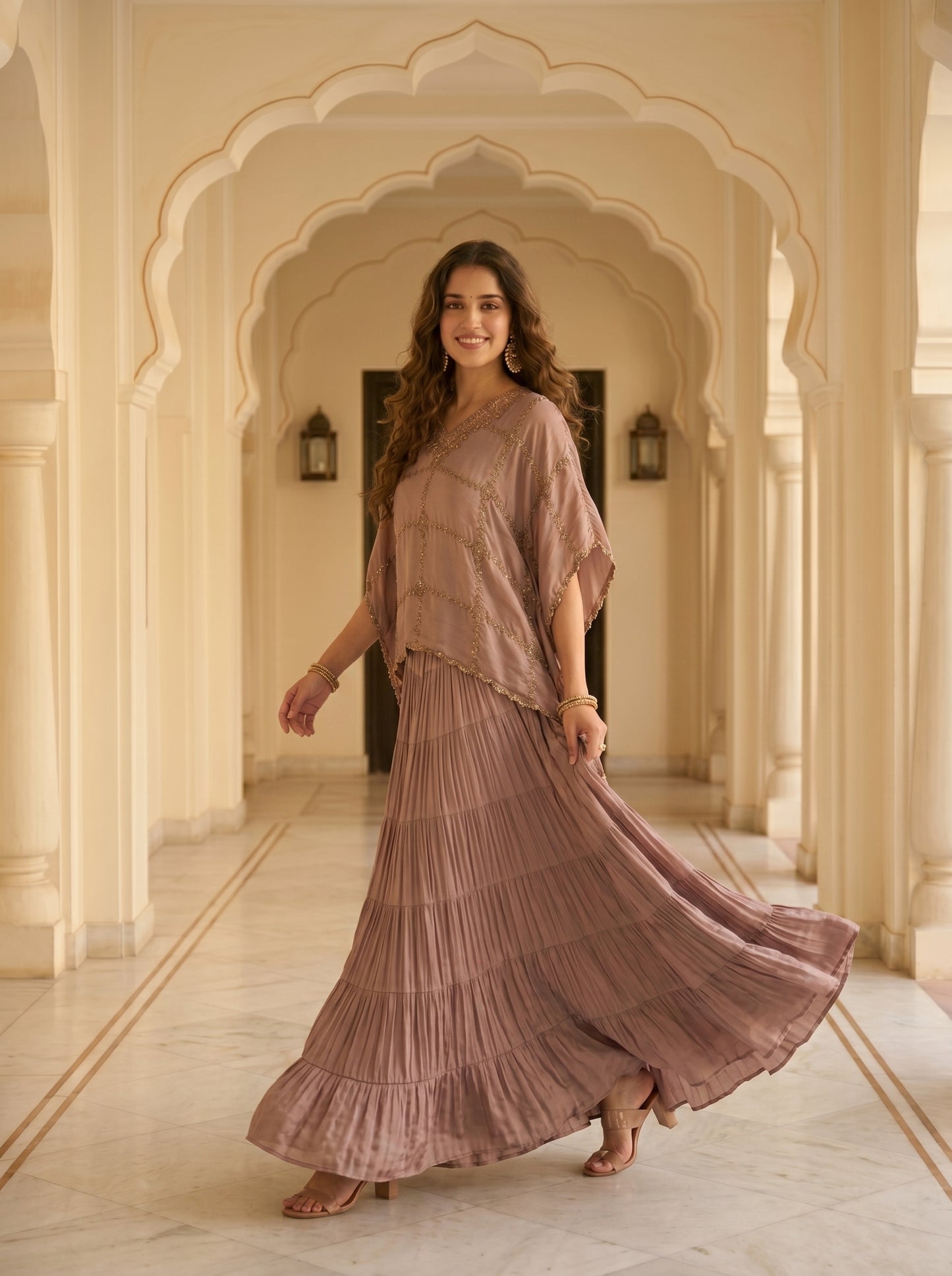 Ivana Lavender Kaftan Set