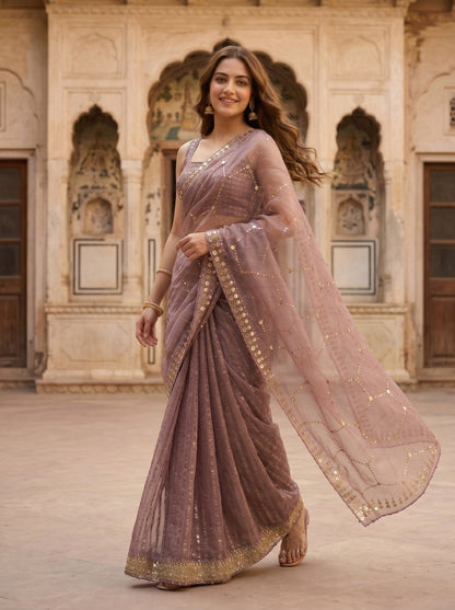 Meher Mukash Half & Half Sari