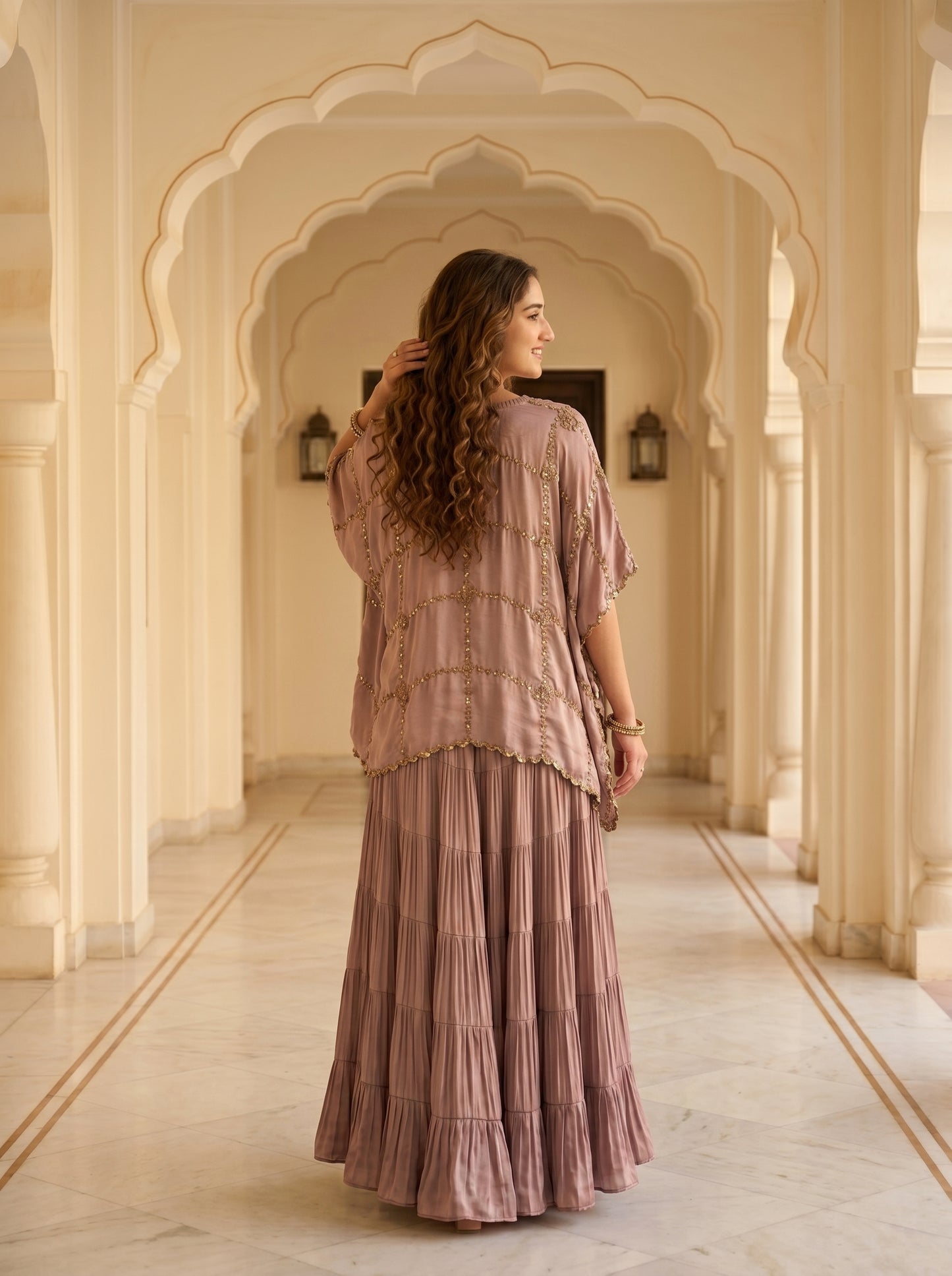 Ivana Lavender Kaftan Set