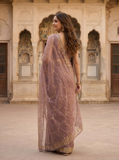Meher Mukash Half & Half Sari