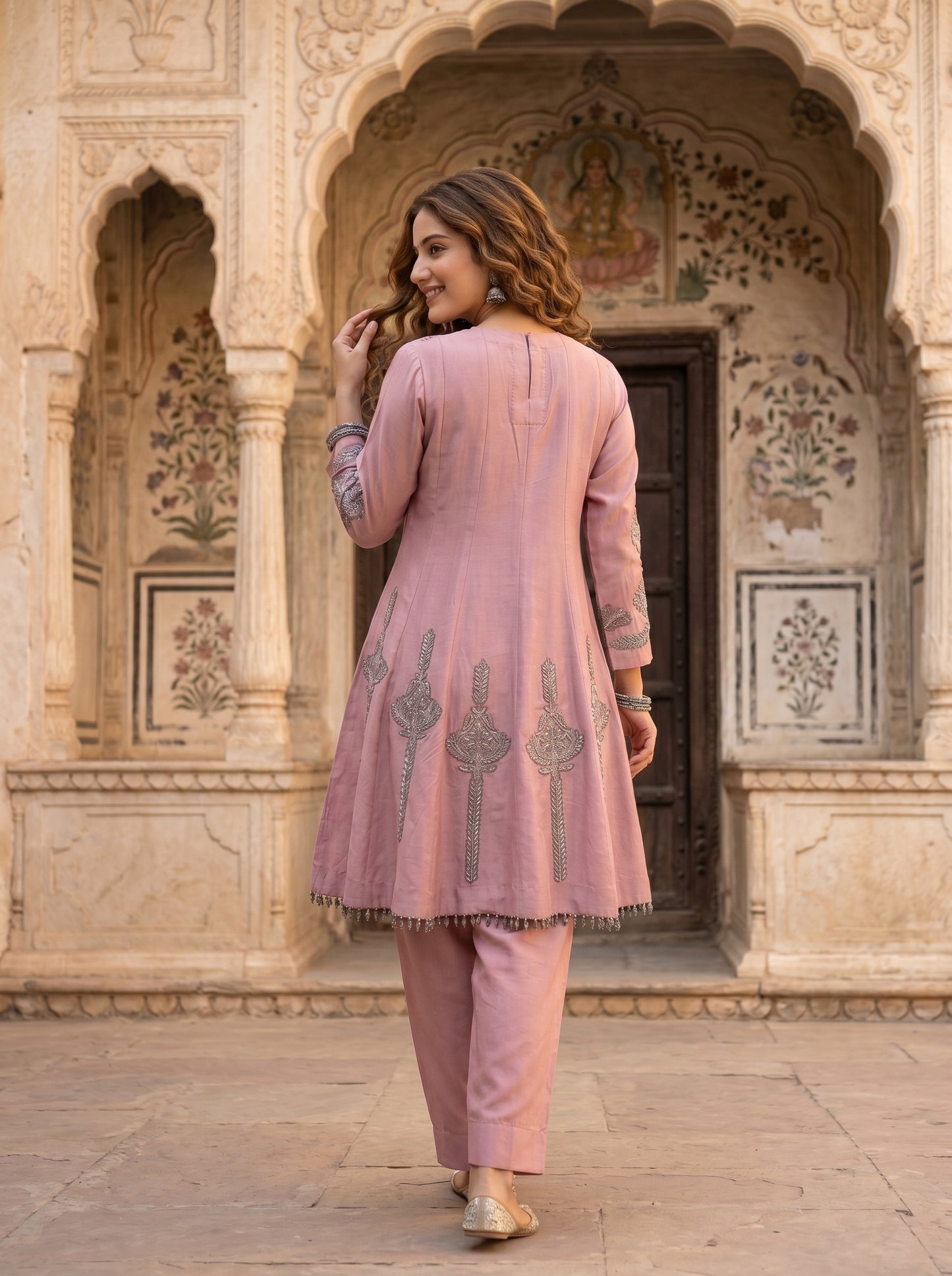 Blush Zardozi Kalidar