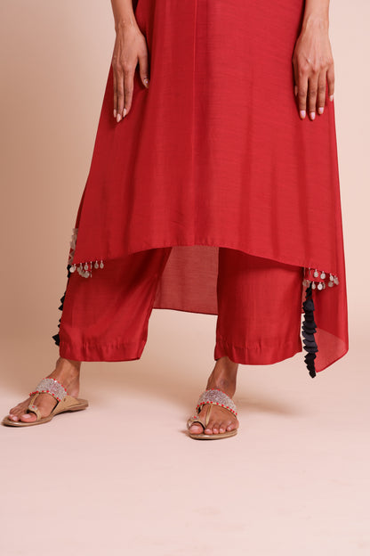 Zeba Red Kurta Set