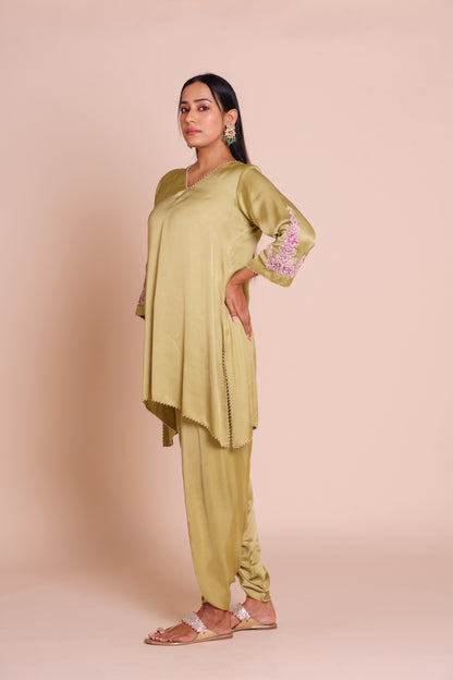 Anaya Green Kurta Dhoti Set