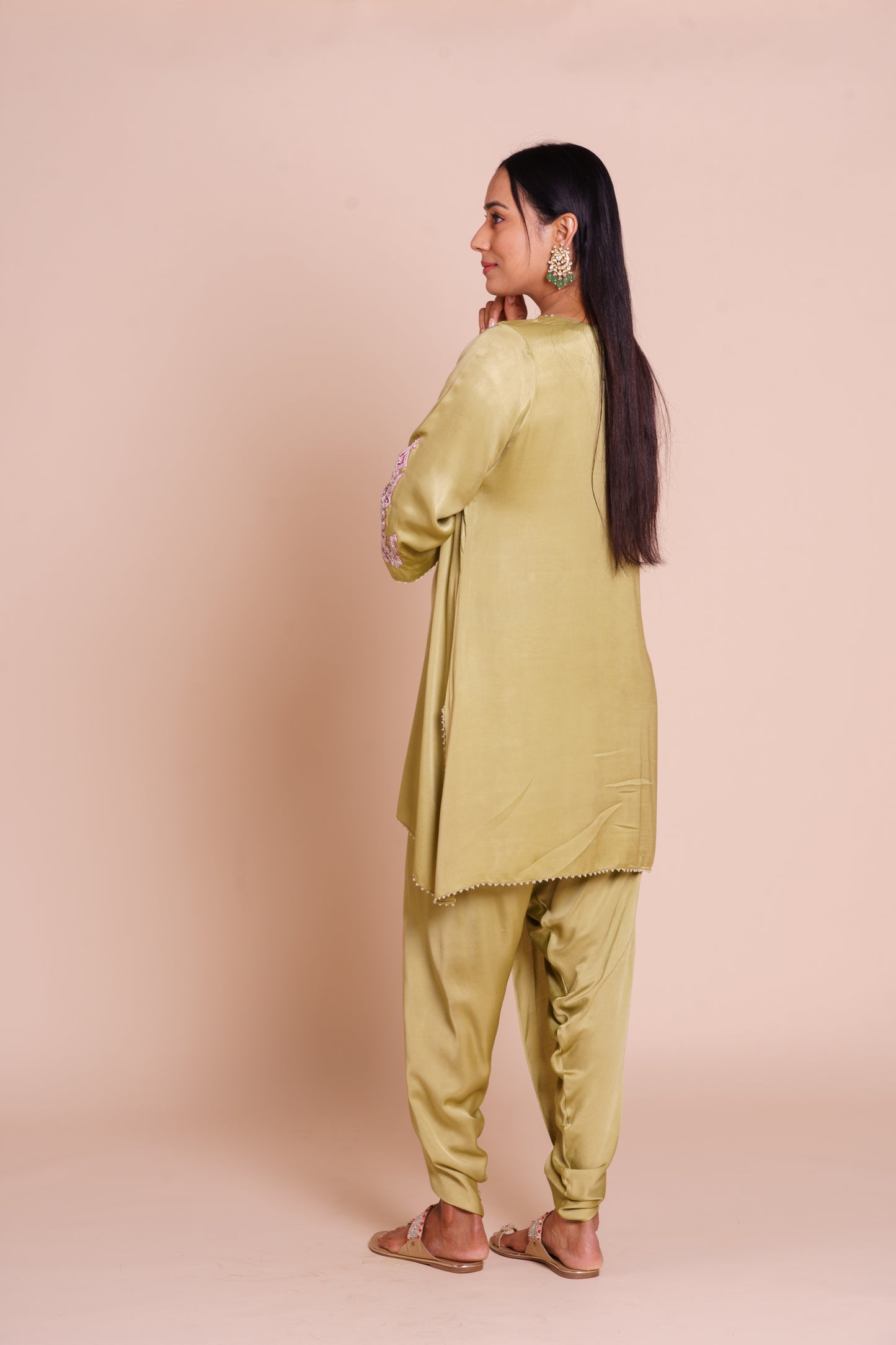 Anaya Green Kurta Dhoti Set