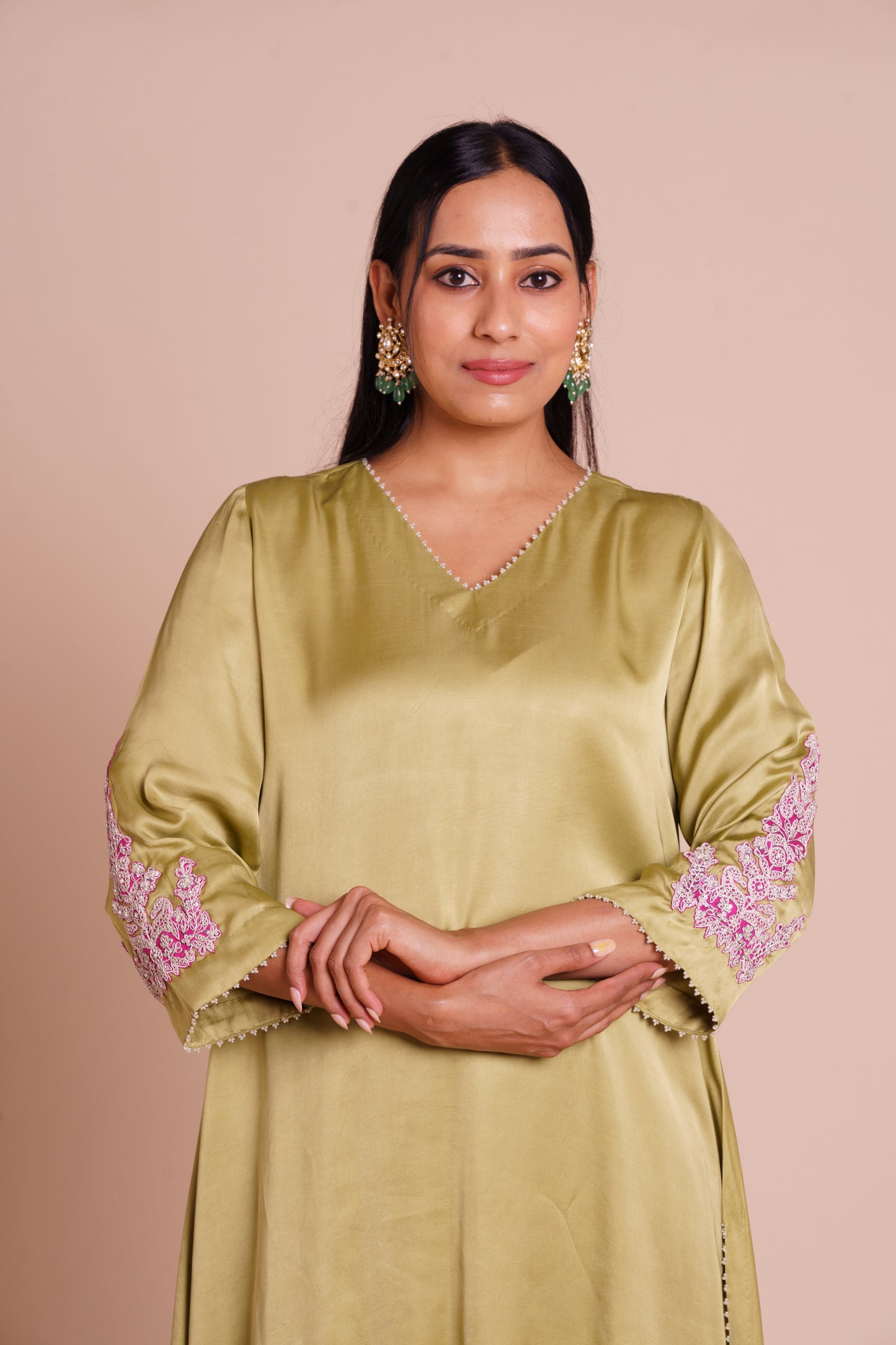 Anaya Green Kurta Dhoti Set