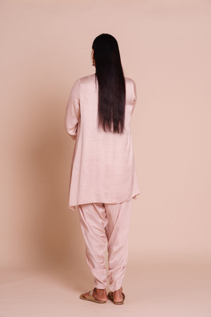 Hoor Onion Pink Kurta Dhoti Set