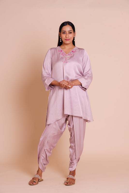 Myra Lavender Kurta Dhoti Set