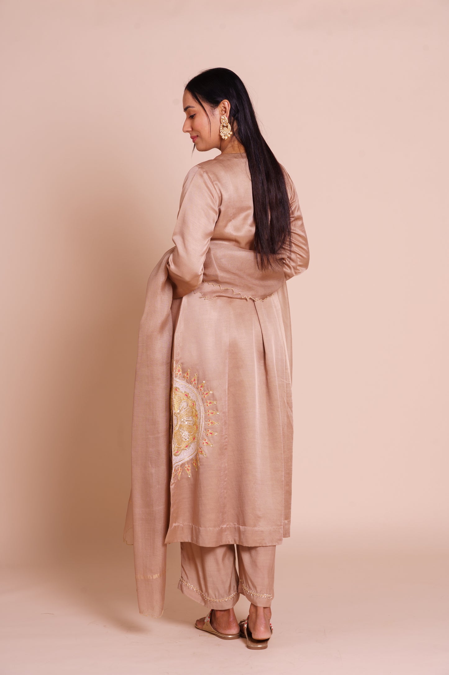 Ruhani Beige Kurta Set