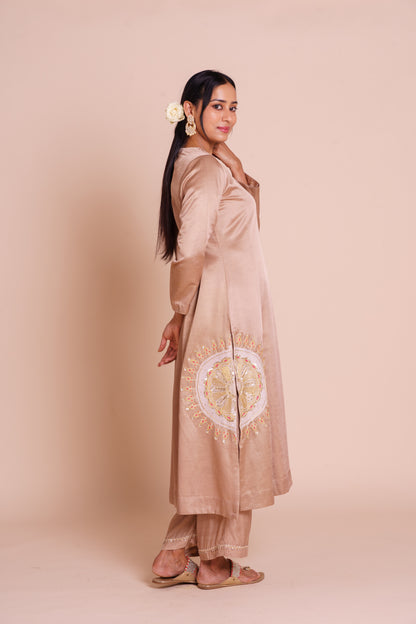 Ruhani Beige Kurta Set