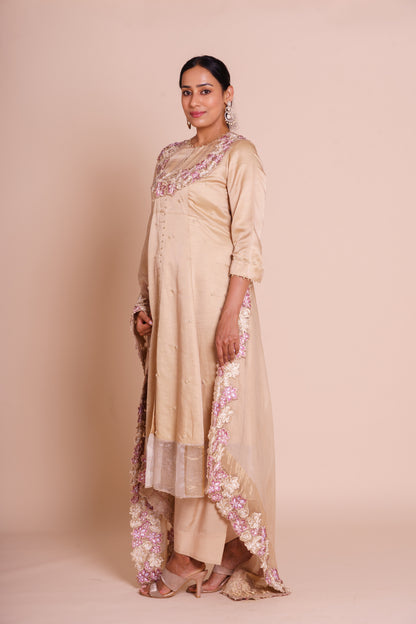Meher Beige Kurta Set