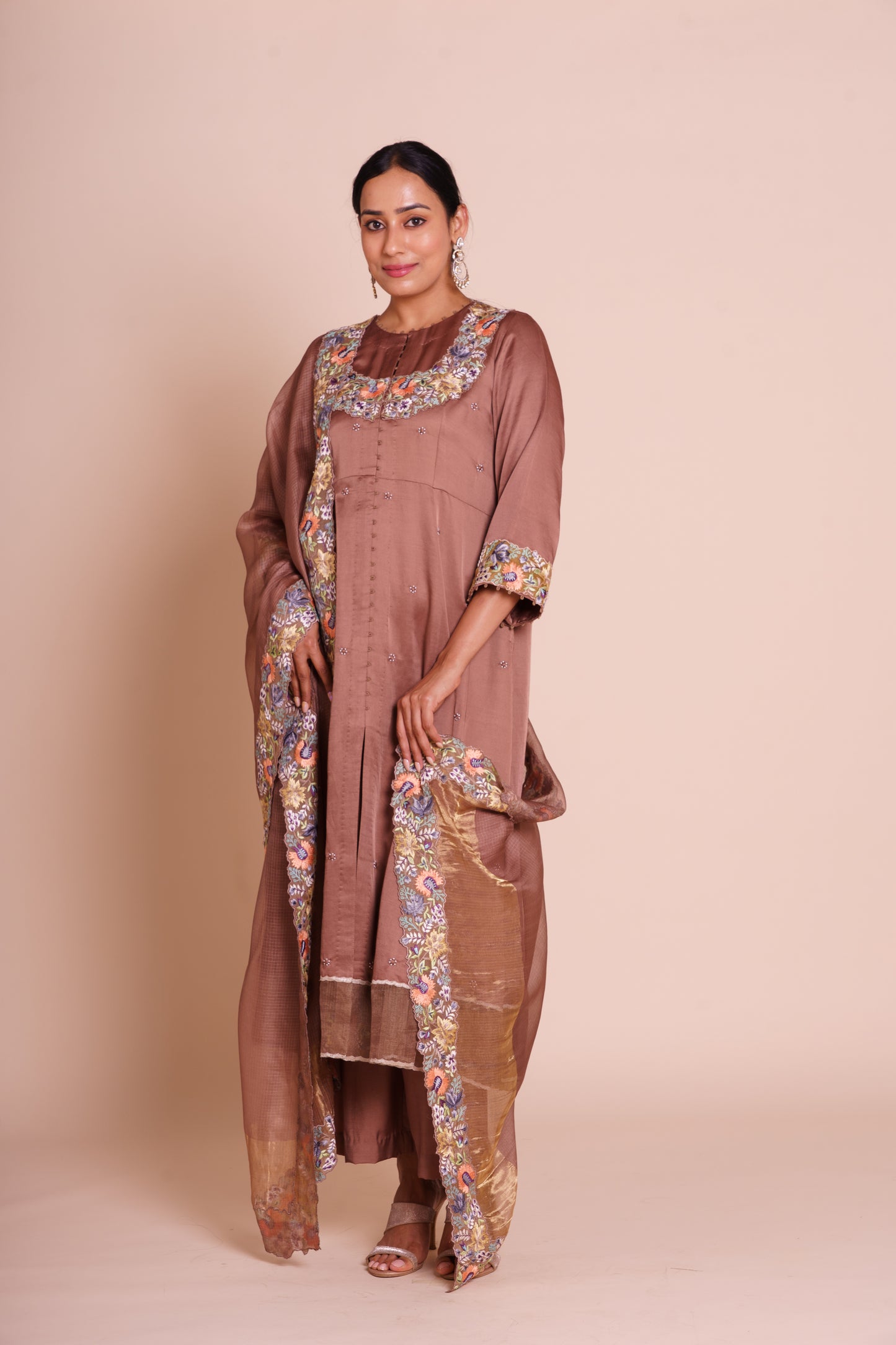 Avani Cocoa Kurta Set