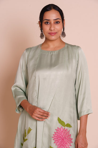 Aria Pastel Green Jacket Set